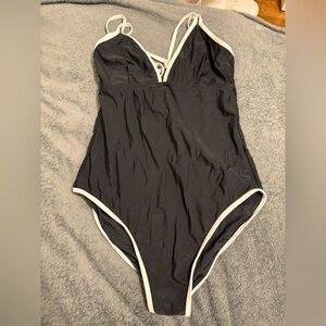 Women’s black one piece bathing suit size large